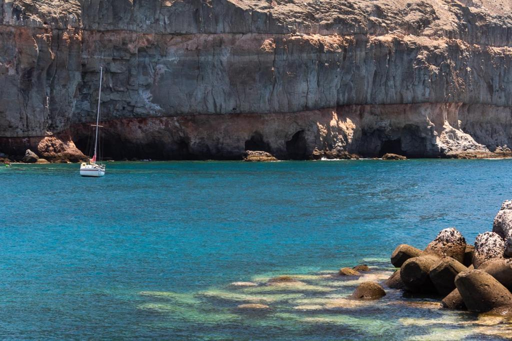 Apartamentos Las Palmeras Puerto De Mogan Kültér fotó
